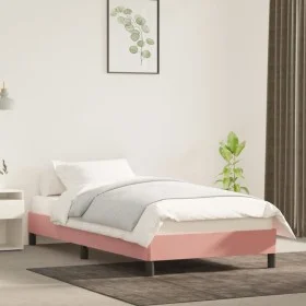 Estructura de cama de terciopelo rosa 80x200 cm de vidaXL, Camas y somieres - Ref: Foro24-346945, Precio: 73,92 €, Descuento: %