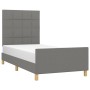 Estructura de cama con cabecero de tela gris oscuro 80x200 cm de vidaXL, Camas y somieres - Ref: Foro24-3125010, Precio: 152,...