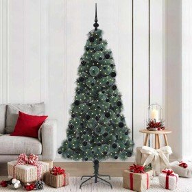 Árbol de Navidad artificial preiluminado con set de bolas Verde en Decoración Festiva y Estacional | Comprar online en Foru.es