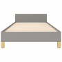 Estructura de cama con cabecero de tela gris claro 100x200 cm de vidaXL, Camas y somieres - Ref: Foro24-3125276, Precio: 137,...