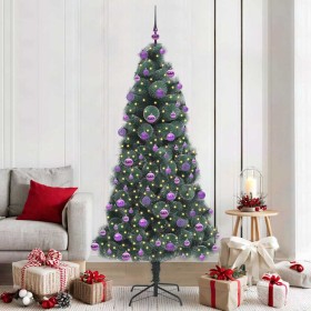 Árbol de Navidad artificial preiluminado con set de bolas Verde en Decoración Festiva y Estacional | Comprar online en Foru.es