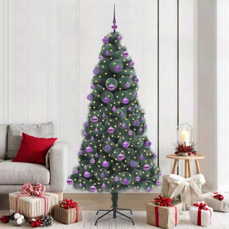 Árbol de Navidad artificial preiluminado con set de bolas Verde en Decoración Festiva y Estacional | Comprar online en Foru.es
