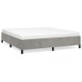 Estructura de cama de terciopelo gris claro 160x200 cm de vidaXL, Camas y somieres - Ref: Foro24-347330, Precio: 129,43 €, De...