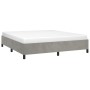 Estructura de cama de terciopelo gris claro 160x200 cm de vidaXL, Camas y somieres - Ref: Foro24-347330, Precio: 129,43 €, De...