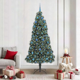 Árbol de Navidad Artificial Pre-iluminado con Juego de Bolas en Decoración Festiva y Estacional | Comprar online en Foru.es