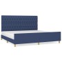 Estructura de cama con cabecero de tela azul 200x200 cm de vidaXL, Camas y somieres - Ref: Foro24-3125330, Precio: 260,10 €, ...