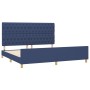 Estructura de cama con cabecero de tela azul 200x200 cm de vidaXL, Camas y somieres - Ref: Foro24-3125330, Precio: 260,10 €, ...