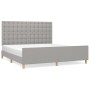 Estructura de cama con cabecero gris claro tela 180x200 cm de vidaXL, Camas y somieres - Ref: Foro24-3125397, Precio: 247,77 ...
