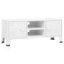 Mueble de TV industrial metal blanco 105x35x42 cm en Muebles TV | Comprar online en Foru.es