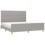 Estructura de cama con cabecero gris claro tela 180x200 cm de vidaXL, Camas y somieres - Ref: Foro24-3125397, Precio: 247,77 ...