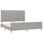 Estructura de cama con cabecero gris claro tela 180x200 cm de vidaXL, Camas y somieres - Ref: Foro24-3125397, Precio: 247,77 ...