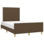 Estructura de cama con cabecero de tela marrón oscuro 120x200cm de vidaXL, Camas y somieres - Ref: Foro24-3124963, Precio: 14...