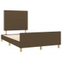 Estructura de cama con cabecero de tela marrón oscuro 120x200cm de vidaXL, Camas y somieres - Ref: Foro24-3124963, Precio: 14...