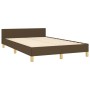 Estructura de cama con cabecero de tela marrón oscuro 120x200cm de vidaXL, Camas y somieres - Ref: Foro24-3124963, Precio: 14...