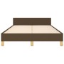 Estructura de cama con cabecero de tela marrón oscuro 120x200cm de vidaXL, Camas y somieres - Ref: Foro24-3124963, Precio: 14...