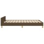 Estructura de cama con cabecero de tela marrón oscuro 120x200cm de vidaXL, Camas y somieres - Ref: Foro24-3124963, Precio: 14...