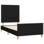 Estructura de cama con cabecero de tela negro 80x200 cm de vidaXL, Camas y somieres - Ref: Foro24-3125011, Precio: 126,82 €, ...