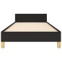 Estructura de cama con cabecero de tela negro 80x200 cm de vidaXL, Camas y somieres - Ref: Foro24-3125011, Precio: 126,82 €, ...