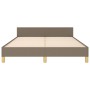 Estructura de cama con cabecero de tela gris taupe 140x200 cm de vidaXL, Camas y somieres - Ref: Foro24-3125061, Precio: 204,...
