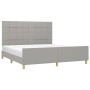 Estructura de cama con cabecero tela gris claro 160x200 cm de vidaXL, Camas y somieres - Ref: Foro24-3125065, Precio: 208,77 ...