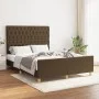 Bed frame with headboard in brown fabric 140x200 cm by vidaXL, Beds and slatted bases - Ref: Foro24-3125303, Price: 230,44 €,...