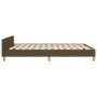 Bed frame with headboard in brown fabric 140x200 cm by vidaXL, Beds and slatted bases - Ref: Foro24-3125303, Price: 230,44 €,...