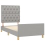 Estructura de cama con cabecero de tela gris claro 80x200 cm de vidaXL, Camas y somieres - Ref: Foro24-3125252, Precio: 146,8...