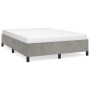 Estructura de cama de terciopelo gris claro 140x190 cm de vidaXL, Camas y somieres - Ref: Foro24-347318, Precio: 153,83 €, De...