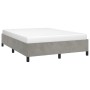 Estructura de cama de terciopelo gris claro 140x190 cm de vidaXL, Camas y somieres - Ref: Foro24-347318, Precio: 153,83 €, De...