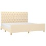 Estructura de cama con cabecero de tela color crema 200x200 cm de vidaXL, Camas y somieres - Ref: Foro24-3125329, Precio: 282...