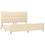 Estructura de cama con cabecero de tela color crema 200x200 cm de vidaXL, Camas y somieres - Ref: Foro24-3125329, Precio: 282...