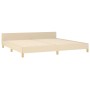 Estructura de cama con cabecero de tela color crema 200x200 cm de vidaXL, Camas y somieres - Ref: Foro24-3125329, Precio: 282...