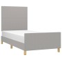 Estructura de cama con cabecero de tela gris claro 90x190 cm de vidaXL, Camas y somieres - Ref: Foro24-3124855, Precio: 151,6...