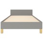 Estructura de cama con cabecero de tela gris claro 90x190 cm de vidaXL, Camas y somieres - Ref: Foro24-3124855, Precio: 151,6...