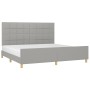 Estructura de cama con cabecero de tela gris claro 200x200 cm de vidaXL, Camas y somieres - Ref: Foro24-3125081, Precio: 244,...