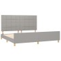 Estructura de cama con cabecero de tela gris claro 200x200 cm de vidaXL, Camas y somieres - Ref: Foro24-3125081, Precio: 244,...