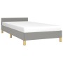 Estructura de cama con cabecero de tela gris claro 90x190 cm de vidaXL, Camas y somieres - Ref: Foro24-347375, Precio: 102,40...