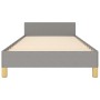 Estructura de cama con cabecero de tela gris claro 90x190 cm de vidaXL, Camas y somieres - Ref: Foro24-347375, Precio: 102,40...