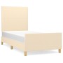 Estructura de cama con cabecero de tela color crema 80x200 cm de vidaXL, Camas y somieres - Ref: Foro24-3124852, Precio: 152,...