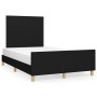 Estructura de cama con cabecero de tela negro 120x200 cm de vidaXL, Camas y somieres - Ref: Foro24-3124881, Precio: 178,32 €,...