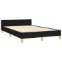 Estructura de cama con cabecero de tela negro 120x200 cm de vidaXL, Camas y somieres - Ref: Foro24-3124881, Precio: 178,32 €,...