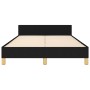 Estructura de cama con cabecero de tela negro 120x200 cm de vidaXL, Camas y somieres - Ref: Foro24-3124881, Precio: 178,32 €,...