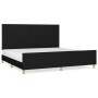 Estructura de cama con cabecero de tela negro 200x200 cm de vidaXL, Camas y somieres - Ref: Foro24-3124921, Precio: 258,13 €,...
