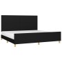 Estructura de cama con cabecero de tela negro 200x200 cm de vidaXL, Camas y somieres - Ref: Foro24-3124921, Precio: 258,13 €,...