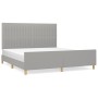 Estructura de cama con cabecero gris claro tela 180x200 cm de vidaXL, Camas y somieres - Ref: Foro24-3125235, Precio: 237,98 ...