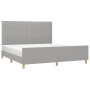 Estructura de cama con cabecero gris claro tela 180x200 cm de vidaXL, Camas y somieres - Ref: Foro24-3125235, Precio: 237,98 ...