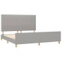 Estructura de cama con cabecero gris claro tela 180x200 cm de vidaXL, Camas y somieres - Ref: Foro24-3125235, Precio: 237,98 ...