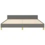 Bed frame with headboard dark gray fabric 160x200 cm by vidaXL, Beds and slatted bases - Ref: Foro24-3125066, Price: 224,21 €...
