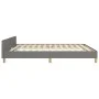 Bed frame with headboard dark gray fabric 160x200 cm by vidaXL, Beds and slatted bases - Ref: Foro24-3125066, Price: 224,21 €...