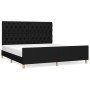 Estructura de cama con cabecero de tela negro 160x200 cm de vidaXL, Camas y somieres - Ref: Foro24-3125310, Precio: 267,74 €,...